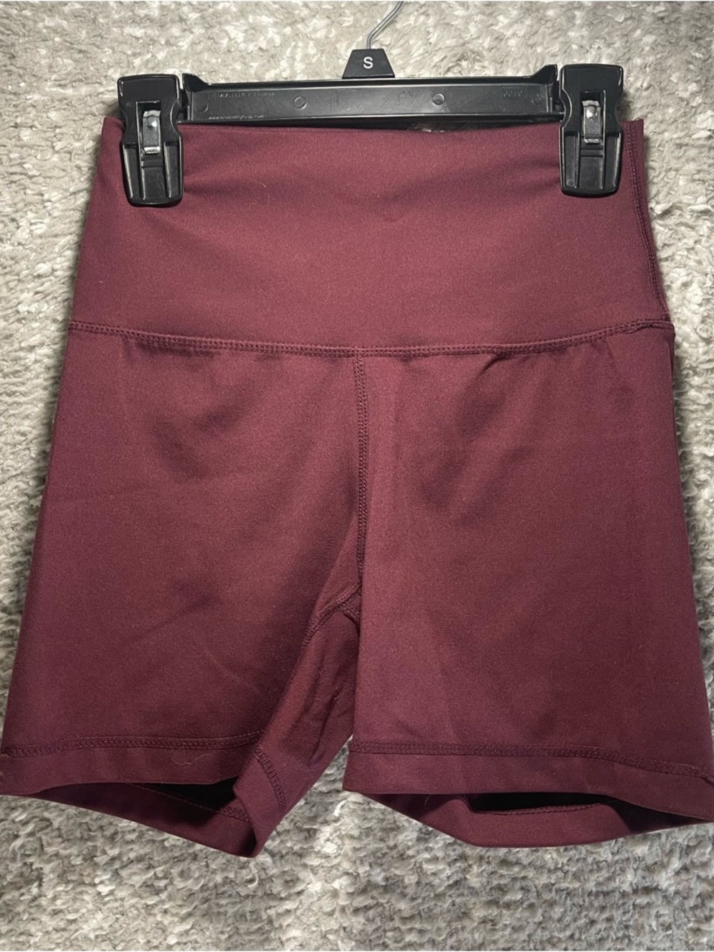 Yogalicious Lux Everyday 4”‎ Biker Short Small Burgundy Polyester Sports